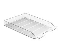 Acrimet Stackable Letter Tray Front Load, Letter Size, Plastic, Clear Crystal Color, 1 Unit