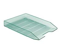 Acrimet Stackable Letter Tray Front Load, Letter Size, Plastic, Clear Green Color, 1 unit