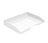 Acrimet Stackable Letter Tray Single Side Load, Plastic, Desktop File Organizer (White Color) (1 Unit)