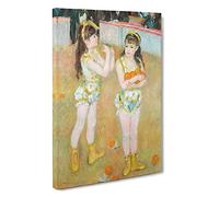 Acrobats At The Cirque Fernando By Pierre-Auguste Renoir Canvas Print | Gallery Wrapped 30mm Frame Wall Art | 30x20 inches | Ready to Hang | Impressionist Picture | Living Room Bedroom Lounge Office