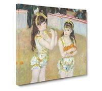 Acrobats At The Cirque Fernando by Pierre Auguste Renoir Canvas Print | Gallery Wrapped 30mm Frame Wall Art | 14x14 inches | Ready to Hang | Impressionist Picture | Living Room Bedroom Lounge Office