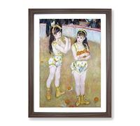 Acrobats At The Cirque Fernando By Pierre Auguste Renoir Classic Painting Framed Print | A2 Walnut Framed Wall Art | Ready to Hang | Classic Historical Picture | Living Room Bedroom Lounge Office