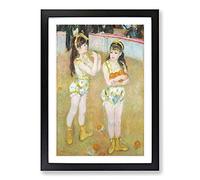 Acrobats at The Cirque Fernando by Pierre-Auguste Renoir Framed Print | A2 Black Framed Wall Art | Ready to Hang | Modern Nature Picture | Living Room Bedroom Lounge Office