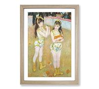 Acrobats at The Cirque Fernando by Pierre-Auguste Renoir Framed Print | A2 Oak Framed Wall Art | Ready to Hang | Modern Nature Picture | Living Room Bedroom Lounge Office