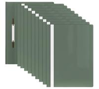 ACROPAQ - 10 x Presentation folders A4 - Transparent Front Pocket, Plastic folders A4 for Upto 70 Pages, Pastel Green - A4 Plastic folders, A4 Project Folder