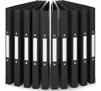 ACROPAQ - 10 x Ring Binder A4 - Flexible A4 Folder Files for 100 Pages, Binders with 2 Rings, Spine Width 2.5 cm, Night 'Nature' Color Collection - Slim Binder, School Folder, Plastic Folder