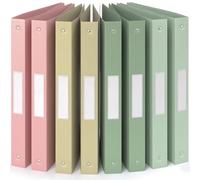 ACROPAQ - 8 x Ring Binder A4 - with 2 Rings 30mm, Upto 200 Pages, Spine Width 3.5cm, Earth, 'Nature' Color Collection - Plastic Folders, Folders for Paperwork A4, Pastel Folders
