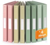 ACROPAQ - 8 x Ring Binder A4 - with 2 Rings 30mm, Upto 200 Pages, Spine Width 3.5cm, Earth, 'Nature' Color Collection - Plastic Folders, Folders for Paperwork A4, Pastel Folders