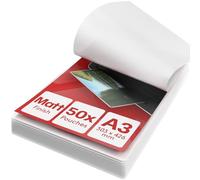 ACROPAQ Laminating Pouches A3 - Pack of 50 Laminator Pouches, 2x100 (200) microns, Matt Finish with Vivid Colors, Pre-Rounded Corners - A3 Laminator Sheets, Matt Pouches