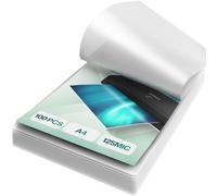 ACROPAQ Laminating Pouches A4-100 Pack, 250 Micron (2 x 125 Micron), Glossy Finish, Premium Quality, Rounded Corners, Ideal for menus and certificates - 18011