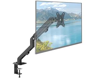 ACROPAQ Monitor arm - Spring mount, For 17-27 inch screens, 360° rotatable, Fast mounting, Height and angle individually adjustable - Monitor mount, Monitor arm desk mount, VESA arm - Black