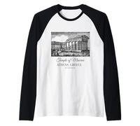 Acropolis Athens Souvenir Parthenon Temple of Minerva Kids Raglan Baseball Tee