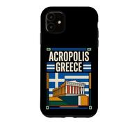 Acropolis Greece Flag Parthenon Ancient Temple Vintage Art Case for iPhone 11