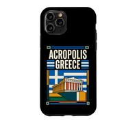 Acropolis Greece Flag Parthenon Ancient Temple Vintage Art Case for iPhone 11 Pro