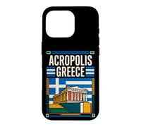 Acropolis Greece Flag Parthenon Ancient Temple Vintage Art Case for iPhone 16 Pro