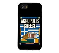 Acropolis Greece Flag Parthenon Ancient Temple Vintage Art Case for iPhone SE (2020) / 7/8