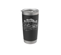Acropolis Line Art Greece Fan Stainless Steel Insulated Tumbler