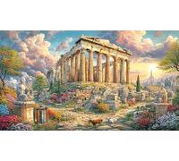 Acropolis-of-Athens 1000 Pieces Jigsaw Puzzles Recycled Paper Fun and Challenging Family Game Puzzle Game Great Gift Idea for Decompression 38x52/1000pcs