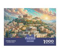 Acropolis of Athens 1000 Pieces Premium Jigsaw Building Age 3+ Cool Collage Effect, Fun Details, Educational, Challenging 52x38cm/1000pcs