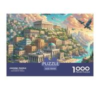 Acropolis of Athens 1000 Pieces Premium Jigsaw Building Age 3+ Quirky, Abstract Design, Home Decoration, Educational, Challenging 70x50cm/1000pcs