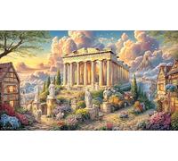Acropolis-of-Athens Puzzle Game 1000 Pieces Jigsaw Puzzles Impossible Hard Difficult Challenging Recycled Paper for Adults and Kids Age 12 Years Up 38x52/1000pcs