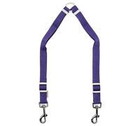 Acrorabo Poly Double Leash Split Lead for 2 Pets, No Tangle Adjustable Padded Handle, Comfortable to Fit for Puppy/Dog Walking and Training_8 1.3 Ft~1.9 Ft Long, 0.78” Wide (Purple)