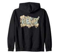Across America Read Reading Book Librarian Men Women Zip Hoodie