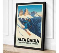Across the Bella Towers Canvas Wall Art Print 18x12 Inch (46 x 30 cm)