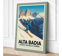 Across the Bella Towers Canvas Wall Art Print 18x12 Inch (46 x 30 cm)