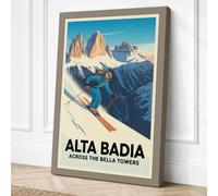 Across the Bella Towers Canvas Wall Art Print 18x12 Inch (46 x 30 cm)