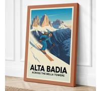 Across the Bella Towers Canvas Wall Art Print 24x16 Inch (61 x 41 cm)