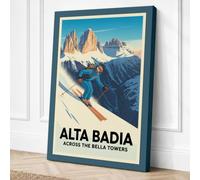 Across the Bella Towers Canvas Wall Art Print 24x16 Inch (61 x 41 cm)