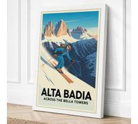 Across the Bella Towers Canvas Wall Art Print 30x20 Inch (76 x 51 cm)