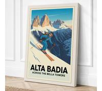 Across the Bella Towers Canvas Wall Art Print 36x24 Inch (91 x 61 cm)