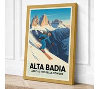 Across the Bella Towers Canvas Wall Art Print 36x24 Inch (91 x 61 cm)