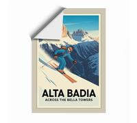 Across the Bella Towers Vintage Unframed Wall Art Print A4 (29.7×21cm), Wall Decor for Living Room, Bedroom, Office & Home, Art Gift