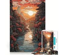 Across The River in Japan Jigsaw Puzzles for Adults 1000 Pieces Unwind Game Firm Edge Playful Challenge Wall Display (50x75cm)