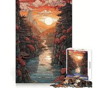 Across The River in Japan Jigsaw Puzzles for Adults 1000 Pieces Unwind Game Firm Edge Playful Challenge Wall Display (50x75cm)