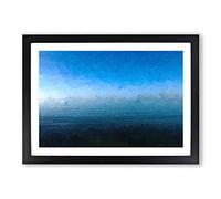 Across The Sea to Bournemouth in Abstract Framed Print | A2 Black Framed Wall Art | Ready to Hang | Abstract Nautical Picture | Living Room Bedroom Lounge Office