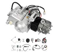 ACROSSPART 125CC 4-Stroke Motor Engine Kit, Single Cylinder Air-Cooled 3-Speed Semi Auto Motor, Petrol Engine w/Foot Start and CDI Ignition Fits ATV Quad Bike Go Kart