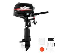 ACROSSPART 2 Stroke 6HP Outboard Motor Fishing Boat Engine Short Shaft with CDI Lgnition System Heavy Duty Fishing Boat Engine Boat Outboard Motors