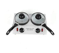 ACROSSPART 40W 220V Chocolate Melting Pot Chocolate Tempering Machine Chocolate Machine with Ceramic Non-Stick Pot (2 Pot)