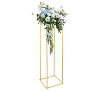 ACROSSPART Gold Flower Stand, 180 cm Tall Wedding Centerpieces Vase, Metal Vase Column Geometric Centerpiece Stands, Flower Holder for Home Party Wedding Decorations