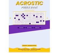 Acrostic Puzzle Book for Adults - Large Print: 100 Anacrostic Word Puzzles with Solutions | Large Print Brain Games | Inspirational Quotes