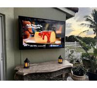 acrtmatic Outdoor Weatherproof TV Storage Cover for 50 to 55 inch TV with Lock, Durable Hard Shell, Transparent and Dustproof for 50 to 55" Screens