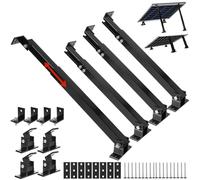 Acrux7 2 Set Adjustable Solar Panel Tilt Mount Brackets, 14-27 Inch Aluminum Alloy Solar Panel Mounting Brackets Kit Support up to 50-400 Watt Panels for RV, Roof, Boat Flat Surface, Off-Grid System