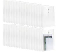 Acrux7 36PCS A4 Letter Size Clear Plastic Envelopes with String Closure, 13x9.7x1.2 Inch Reusable File Folders, Expandable Poly Envelope for Document Photos Storage Classroom Office Supplies