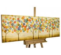 Acryl painting 'COLOURFUL AUTUMN FOLIAGE' | Hand-painted on canvas 59x20inches