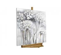 Acryl painting 'WHITE INNOCENCE' | Hand-painted on canvas 31x31inches