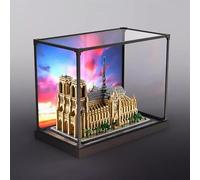 Acryl-Vitrine for lego 21061 Notre Dame de Paris Modell, staubdichte, transparente Sammlungsvitrine (nur Displaybox) (Backspray Modell) (C)
